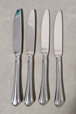 Pfaltzgraff Artesia Dinner Knives Set of 4 Stainless Steel Flatware As Is